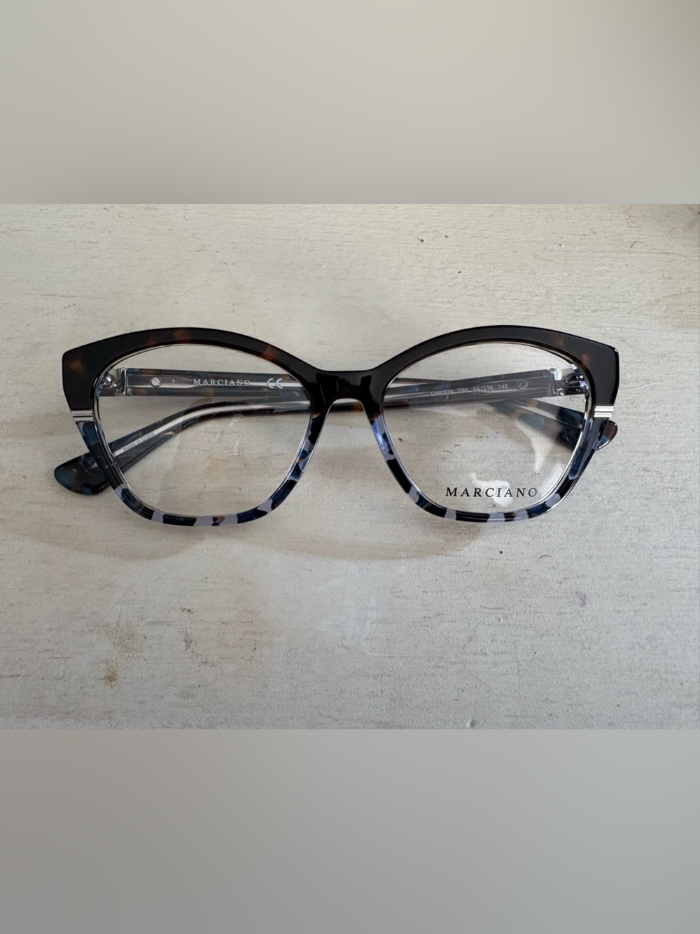 NEW Marciano by GuessWomen's Tortoiseshell Cat-Eye Eyeglass Frames- Black/Brown